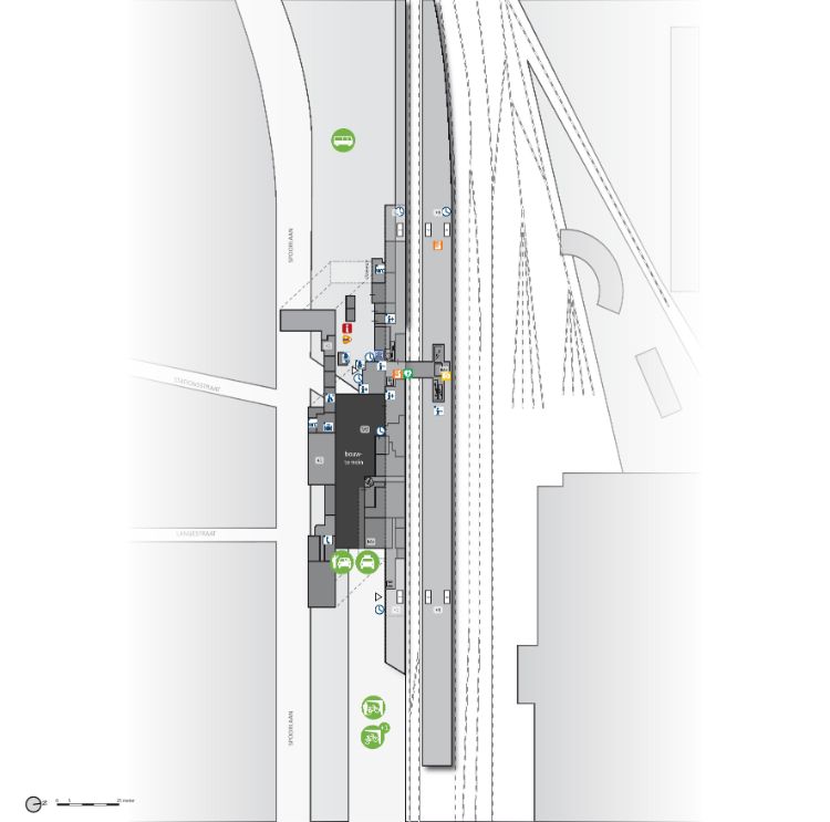 Plattegrond station Tilburg