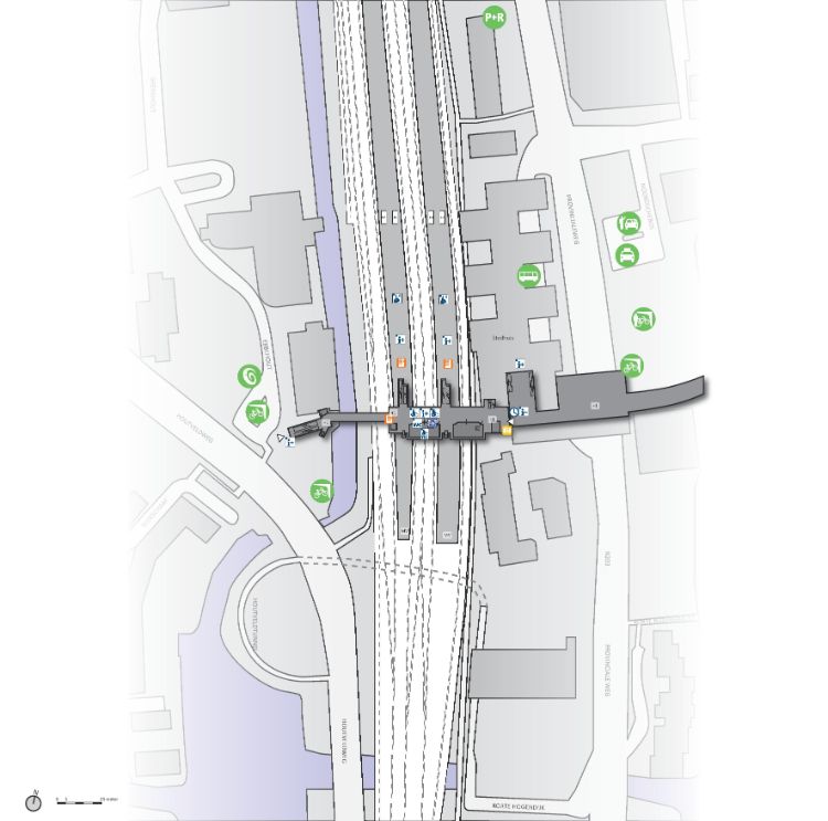 Plattegrond station Zaandam